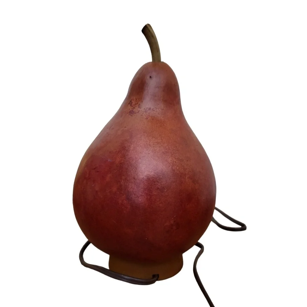 MEADOWBROOKE Gourd ‎ Hand-crafted Lighted Lamp Luminary Autumn Nightlight Signed